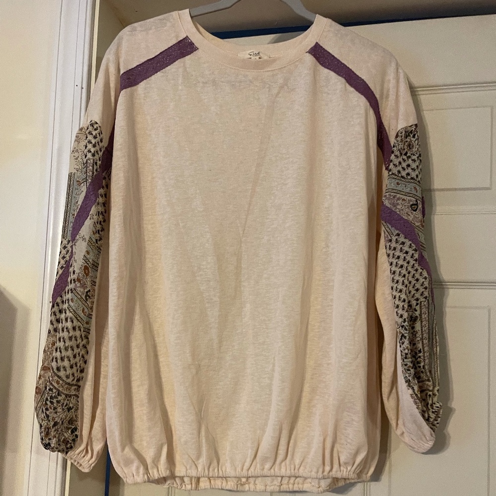 Cream and Paisley Long Sleeve